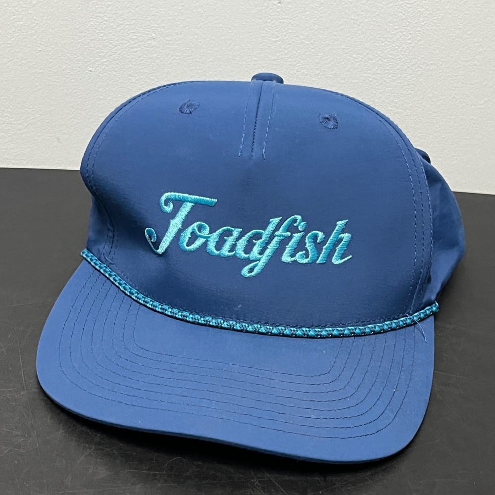 Toadfish "The Blue Bill" Rope Trucker Hat Cap Nautical Rope Detail Logo